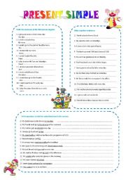 English Worksheet: Present simple