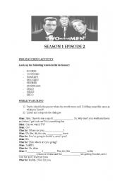 English Worksheet: Two and a Half  Men 