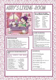 English Worksheet: ABBYS LIVING-ROOM