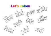 English Worksheet: Lets colour!