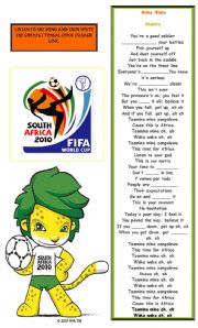 English Worksheet: THE WORLD CUP ANTHEM