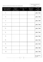 English Worksheet: Context Clues - Vocabulary Chart/ Graphic Organizer