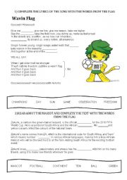 English Worksheet: FIFA World Cup Song