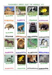 English Worksheet: MULTIPURPOSE FLASHCARDS: animals # 2