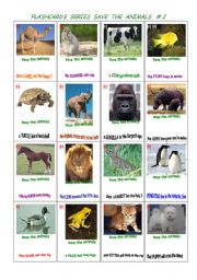 MULTIPURPOSE FLASHCARDS: animals # 2