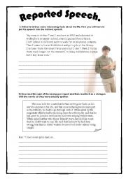 English Worksheet: Reported Speech