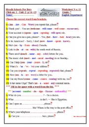 English Worksheet: click on1  revision grammar, vocabulary...........................unit2