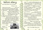 English Worksheet: BELLA CULLENS DIARY