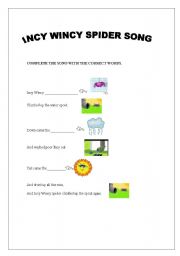 English worksheet: Incy Wincy Spider