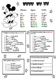 English Worksheet: verb to be 