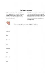 English worksheet: Create a Dialogue