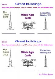 English worksheet: great buildings