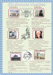 English Worksheet: Eight Moscow Theatres