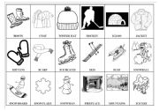 English Worksheet: Winter pictionary