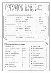 English Worksheet: Question words