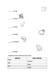 English Worksheet: this/ that (farm animal)