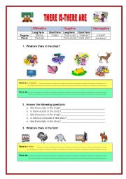 English Worksheet: THERE IS-THERE ARE