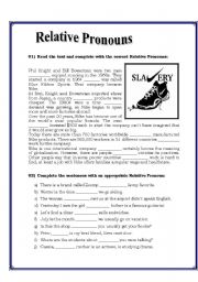 English Worksheet: Relative pronouns