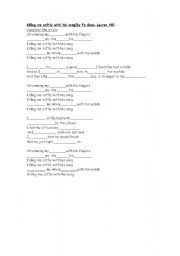 English Worksheet: song: killing me softly