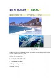 English worksheet: RIO DE JANEIRO !!!!