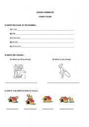 English worksheet: Workshop Fourth Grade