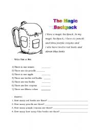 English Worksheet: How many (Reading)