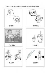 English Worksheet: adjectives
