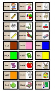 English Worksheet: Domino