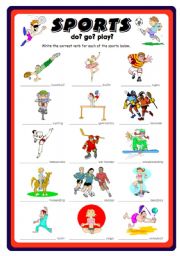 English Worksheet: Sports