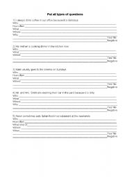 English worksheet: present simple vs present continuous