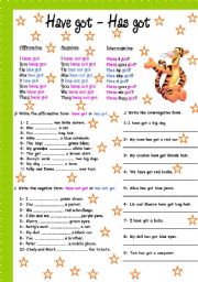 English Worksheet: have got - has got