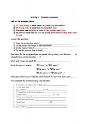 English Worksheet: 2nd conditional - grammar awareness worksheet