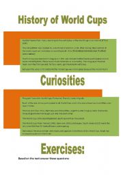 English Worksheet: History of World Cups