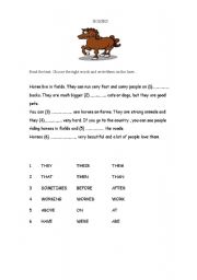 English Worksheet: HORSES