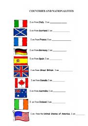 COUNTRIES AND NATIONALITIES