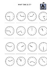 English Worksheet: What time is it ? 