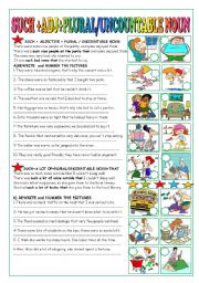 English Worksheet: SUCH+ADJ+PLURAL/UNCOUNTABLE NOUN+THAT