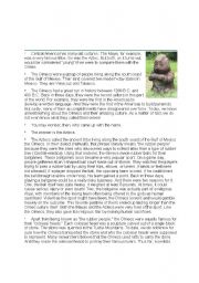 English worksheet:  The Olmecs