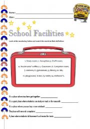 English worksheet: School Facilities
