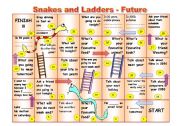 Snakes and Ladders game: future tense
