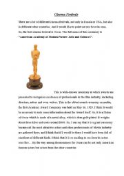 English Worksheet: The fastivals of awards