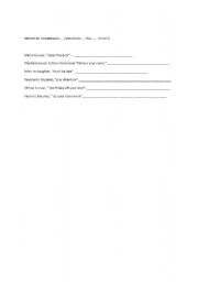 English worksheet: REPORTED COMMANDS PRACTICE