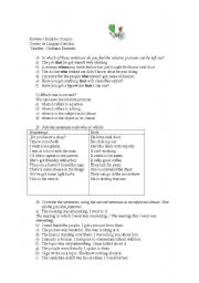 English Worksheet: Review relative clauses