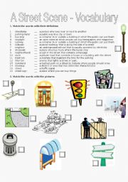 English Worksheet: A Street Scene