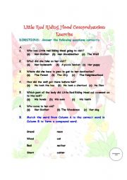 English Worksheet: Reading and Comprehension Exercise