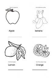 English worksheet: fruits 