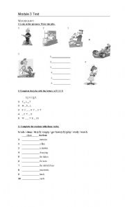 English worksheet: 1 year Test