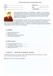 English worksheet: BLANES LIFE