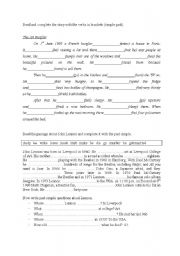 English Worksheet: Simple Past!