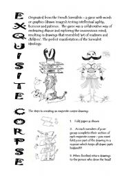 English worksheet: Exquisite Corpse